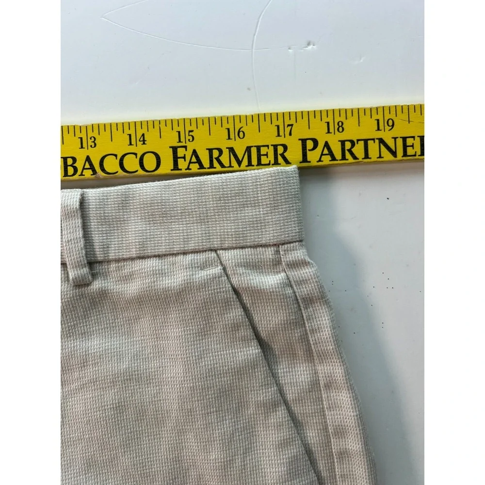 Dockers Premium Men's Pants W34 L32 Khaki Flat Front Relaxed Fit Actual 34x30.5